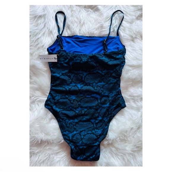 New! VITAMIN A Jenna Animal Print High Leg One-Piece Swimsuit - Picture 6 of 10